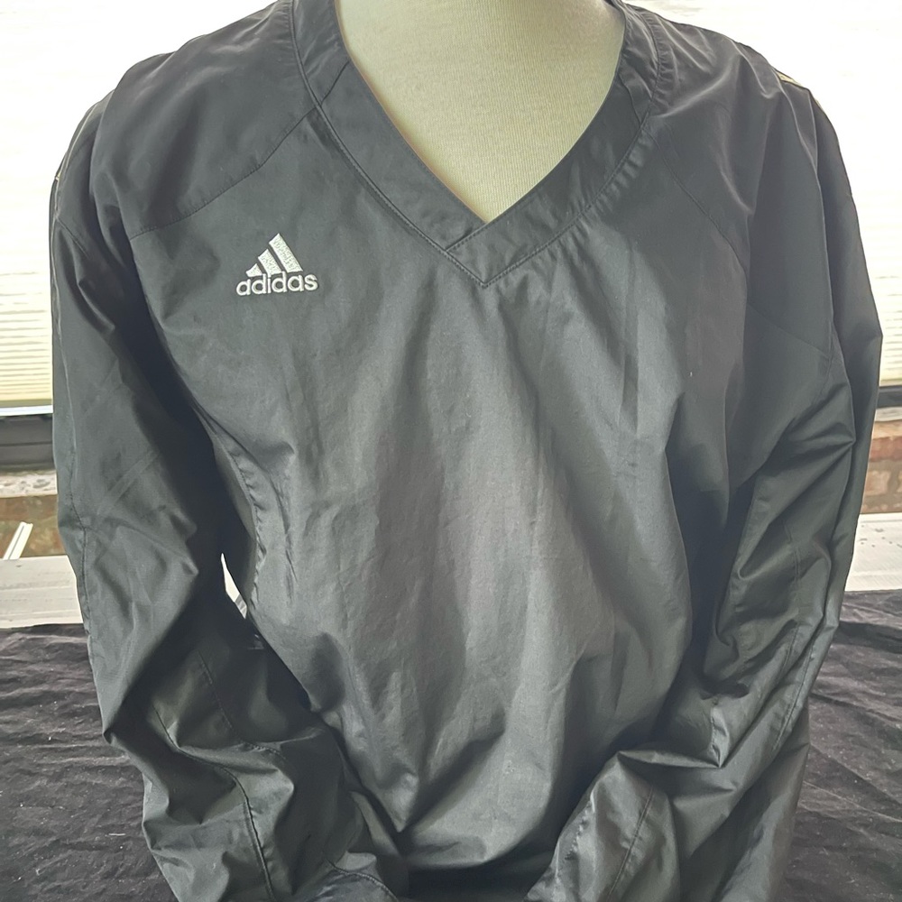 ADIDAS Heavy Duty, V-Neck, Polyester Jumper - Size U.S. Large